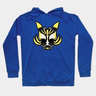 Dark Kitsune Face - Yellow Hoodie